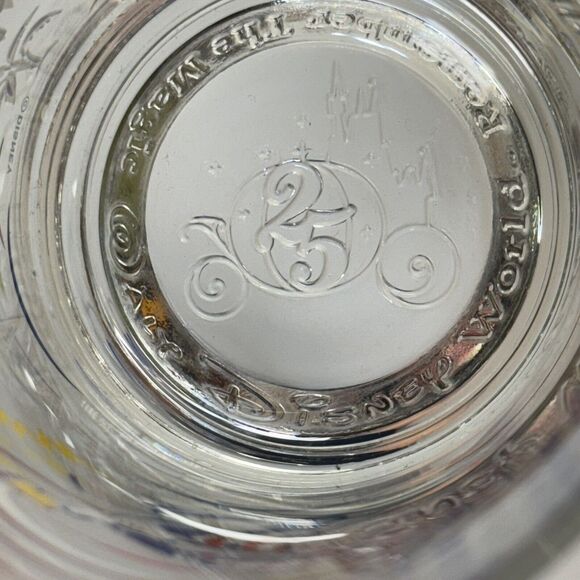 2 Walt Disney World Remember The Magic 25th Anniversary Glasses Mickey Goofy - Picture 4 of 6